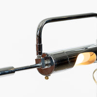 Mid Century Silver Floor Lamp Sarfatti Style