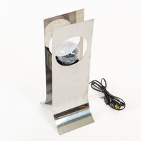 Mid Century Modern Silver Table Lamp by Francois Monnet