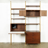 Mid Century Omni Wood Modular Wall Unit Shelving & Bookcase by George Nelson