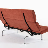 Mid Century Orange Sofa Compact by Eames for Herman Miller