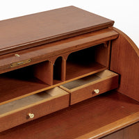 Mid Century Swedish Teak Rolltop Secretary Desk by Egon Ostergaard