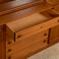 Pair of Swedish Mid-Century Modern Teak Bookcase Display Cabinets, 1960s