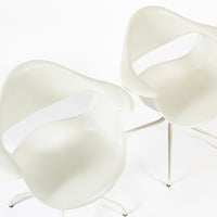 Mid Century White Swag Chairs by George Nelson for Herman Miller