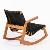 Rare Early Mid Century Wooden Rocking Chair by Ralph Rapson, 1940s