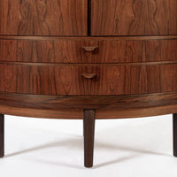 Mid Century Danish Modern Rosewood Corner Cabinet 1960s