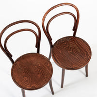 Vintage Bent Wood Cafe Bistro Chairs by Drevounia, Set of 8