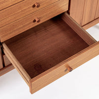 Mid Century Danish Teak Wood Credenza Sideboard Cabinet