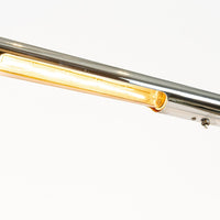 Vintage Mid Century Silver Tubular Steel Floor Lamp by Sonneman