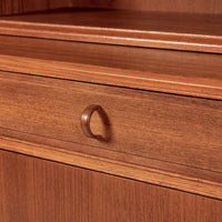 Large Mid Century Swedish Teak Wood Bookshelf Wall Unit by Bodafors