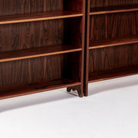 Pair of Mid Century Scandinavian Modern Tall Rosewood Bookcases