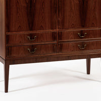 Mid Century Swedish Modern Tall Rosewood Cabinet