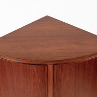 Mid Century Danish Modern Teak Wood Corner Cabinet 1960s