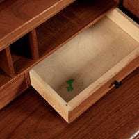 Scandinavian Teak Wood Rolltop Secretary Desk by Egon Ostergaard, Made in Sweden