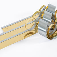 Large Vintage Mid Century Metal Ribbon Wall Art Sculpture by Curtis Jere 1980s