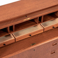 Mid-Century Teak Rolltop Secretary Desk by Egon Ostergaard, Made in Sweden