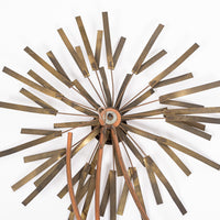 Vintage Mid Century Metal Wall Art Sculpture by Curtis Jere, 1983