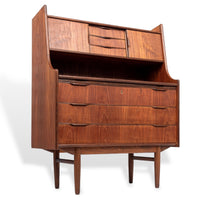 Mid Century Finnish Teak Secretary Desk by Venesta