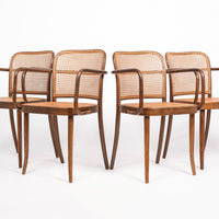 Mid Century Bentwood & Cane Cafe Chairs by Joseph Hoffman for Stendig