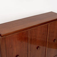 Antique French Art Deco Mahogany Sideboard Cabinet by Andre Sornay