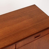 Mid Century Swedish Teak Wood High Cabinet Credenza or Sideboard