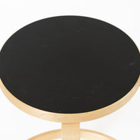 Mid Century Finnish Birch & Black 64 Stools by Alvar Aalto for Artek, 2015