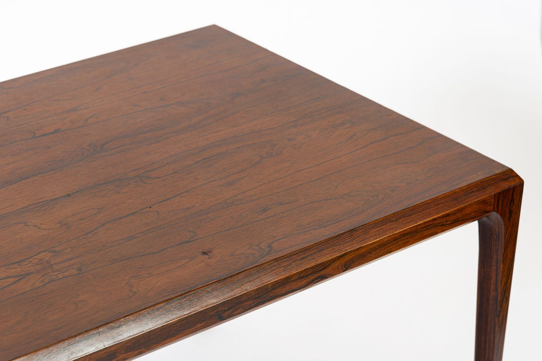 Vintage Danish Modern Long Rosewood Coffee Table by Johannes Andersen 1960s