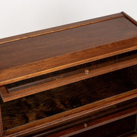 Antique Tall Mahogany Wood Barrister Bookcase Cabinet Six Shelf