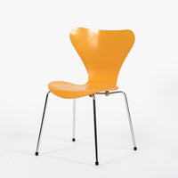 Yellow Danish Modern Dining Chair Series 7 by Arne Jacobsen for Fritz Hansen