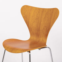 Danish Modern Wood Stools Series 7 by Arne Jacobsen for Fritz Hansen