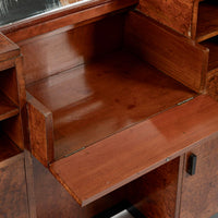 American Art Deco Birdseye Maple Vanity Cabinet or Dressing Table, Circa 1930