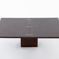 Antique French Art Deco Folding Wood Coffee Table by Francisque Chaleyssin (Attr) 1930s