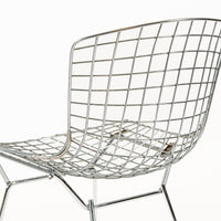 Mid Century Modern Silver Wire Dining Side Chairs by Harry Bertoia for Knoll