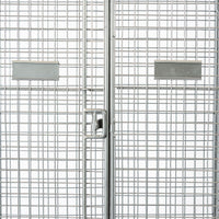 Pair British Industrial Metal Wire Mesh Locker Sets, Made in the UK