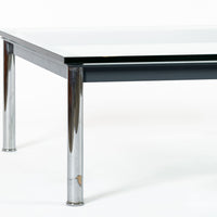 Bauhaus LC10-P Low Glass Coffee Table by Le Corbusier for Cassina