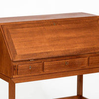 Danish Mid-Century Modern Teak Dropdown Secretary Desk, 1960s