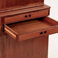 Mid Century Danish Modern Teak Storage Cabinet, Circa 1960, Two-Piece