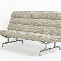 Vintage Mid-Century Modern Eames Model 3473 Tan Sofa for Herman Miller, 1960s