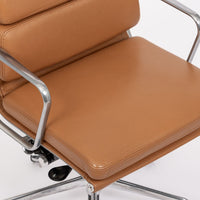 Eames Herman Miller Brown Leather Desk Chair Soft Pad 2000s