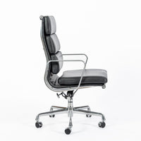 Eames for Herman Miller Tall Black Leather Desk Chair Soft Pad