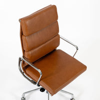 Herman Miller Eames Tall Brown Leather Desk Chair Soft Pad