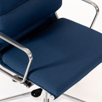 Herman Miller Eames Tall Navy Blue Fabric Desk Chair Soft Pad