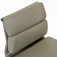 Herman Miller Eames Gray Leather Desk Chair Soft Pad 2000s
