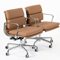Eames for Herman Miller Aluminum Group Office Chairs in Schumacher VEGAN Leather