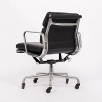 Mid Century Black Leather Aluminum Group Desk Chair by Eames for Herman Miller