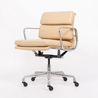 Eames Herman Miller Tan Leather Desk Chairs 2000s Set of 4