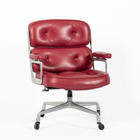 Vintage Eames for Herman Miller Time Life Red Leather Lobby Office Chair 1960s