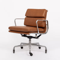 Mid Century Brown Leather Office Chair by Eames for Herman Miller 2000s