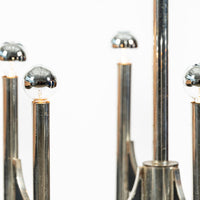 Gaetano Sciolari Italian Chrome Mid Century Modern Chandelier, 1970s