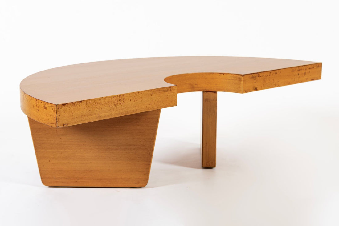 Mid Century Mahogany Wood Nuclear Coffee Table by Harvey Probber