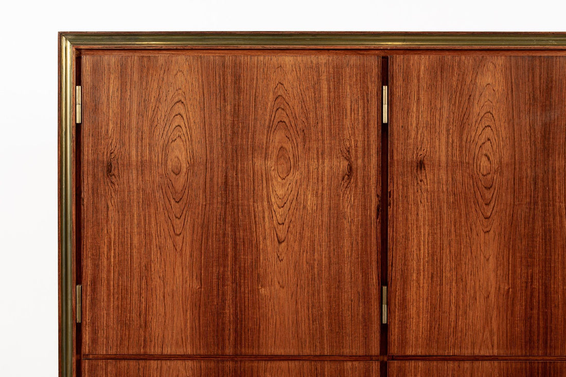 Exceptional Mid Century Danish Modern Floating Rosewood Wall Cabinet 1950s